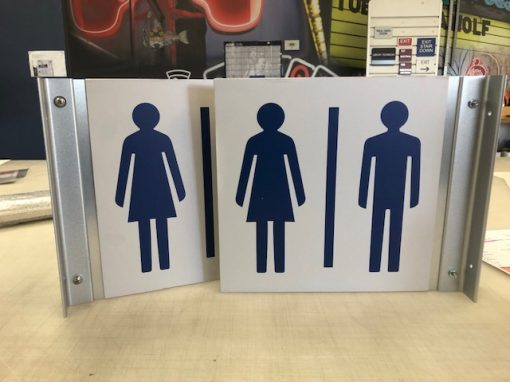 ADA signs are made using a UV flatbed printer