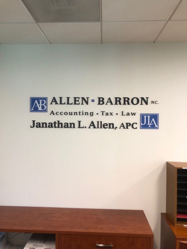 3D Letter Logo Lobby Signs Escondido CA