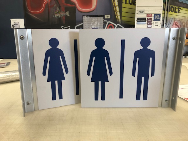 Wholesale flatbed printing Restroom Signs