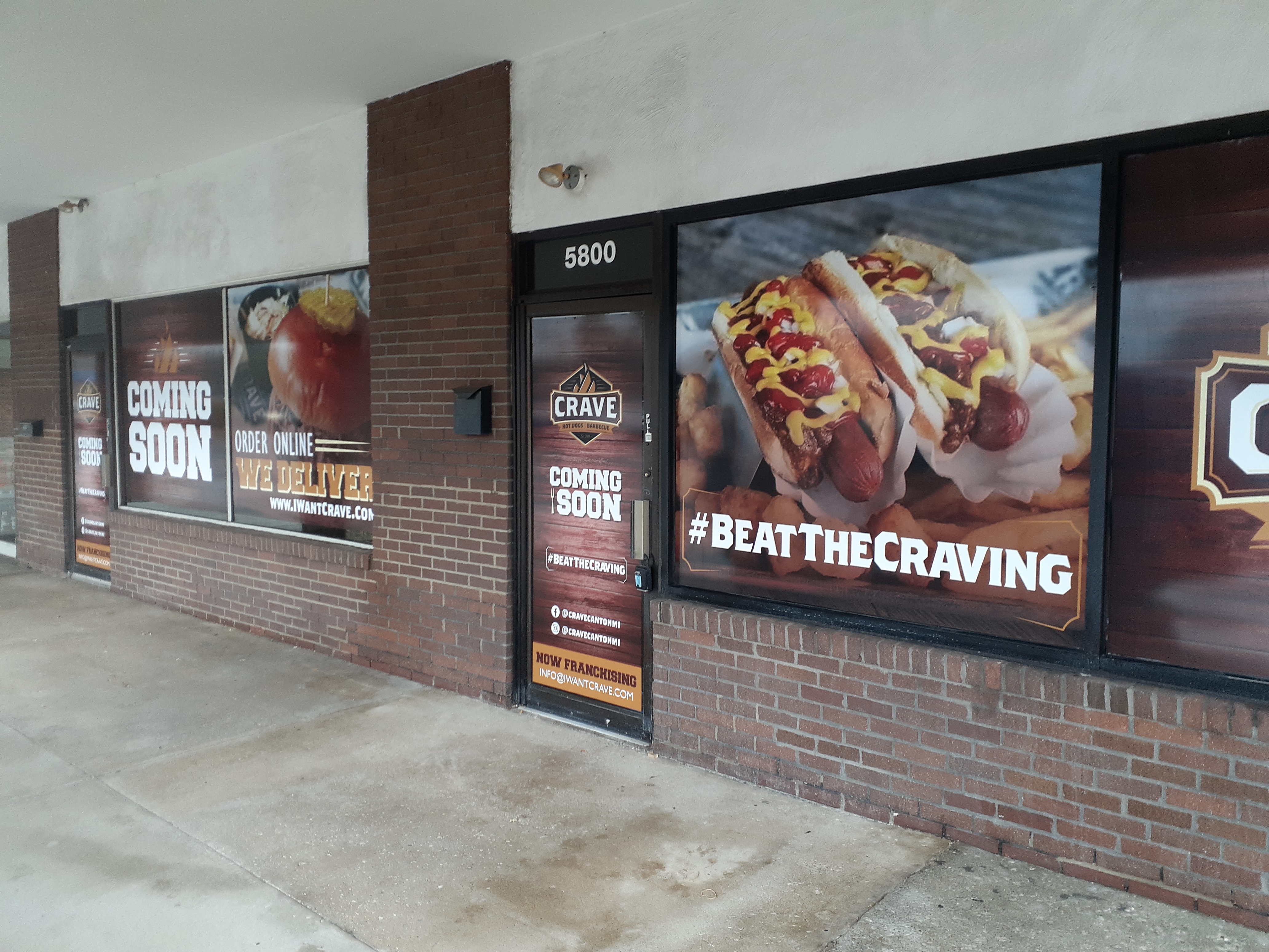 Coming Soon Food / Drink Window Graphics for new Restaurant / Pub in Canton, MI