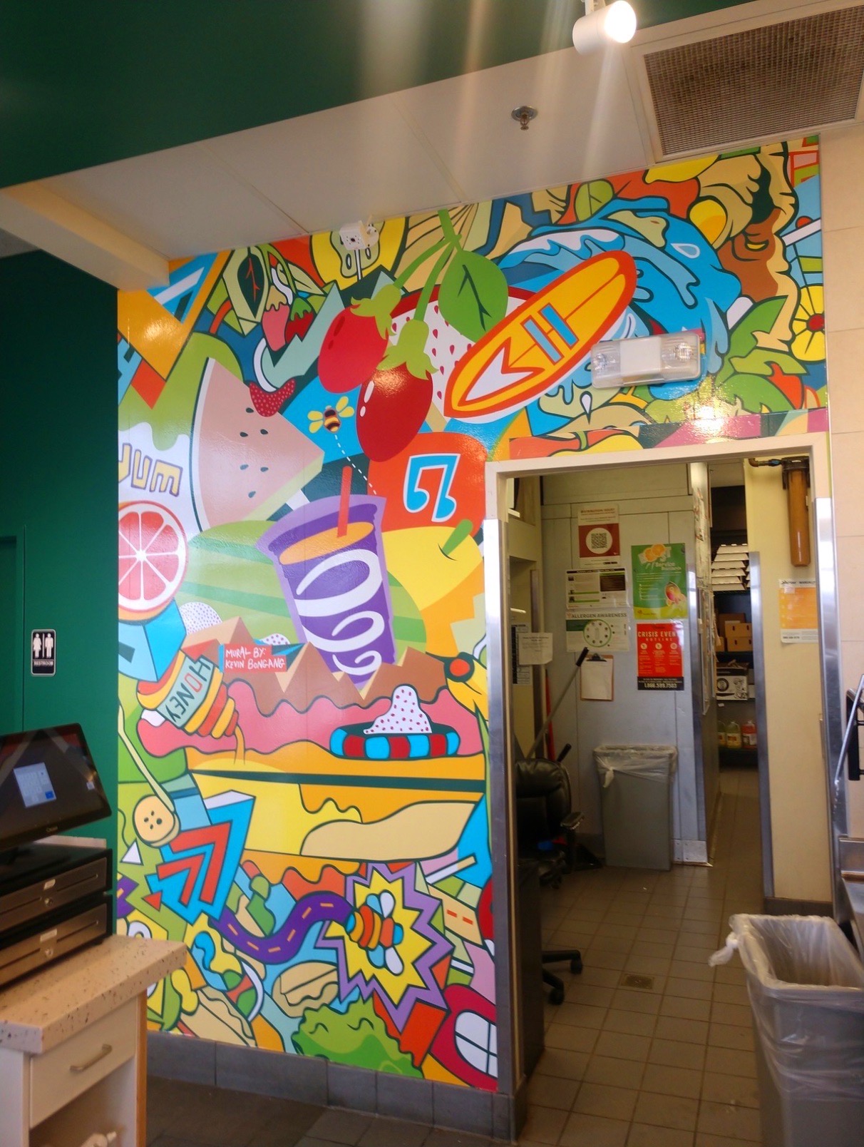 Custom Mural for Jamba Juice installed by 12-Point SignWorks Custom Mural for Jamba Juice installed by 12-Point SignWorks