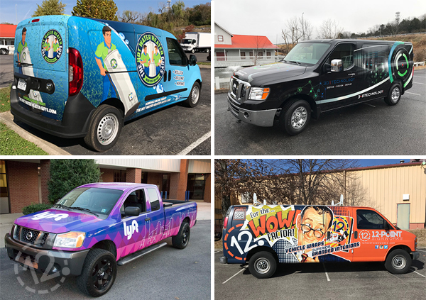 Bold and stylish vehicle wraps by 12-Point SignWorks in Franklin, TN.