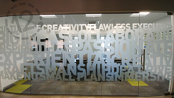 Frosted etched vinyl
