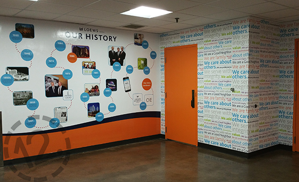 History timeline in Nashville, TN. 12-Point SignWorks