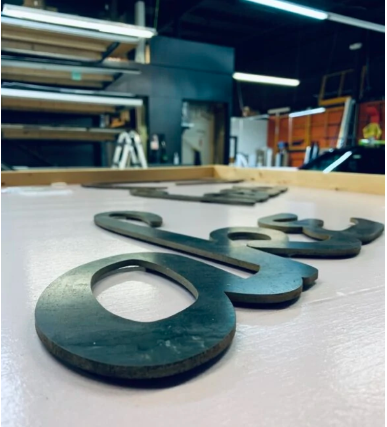 Dimensional Steel Lettering for Chesapeake Specialty Products Inc. by 12-Point SignWorks Dimensional Steel Lettering for Chesapeake Specialty Products Inc. by 12-Point SignWorks
