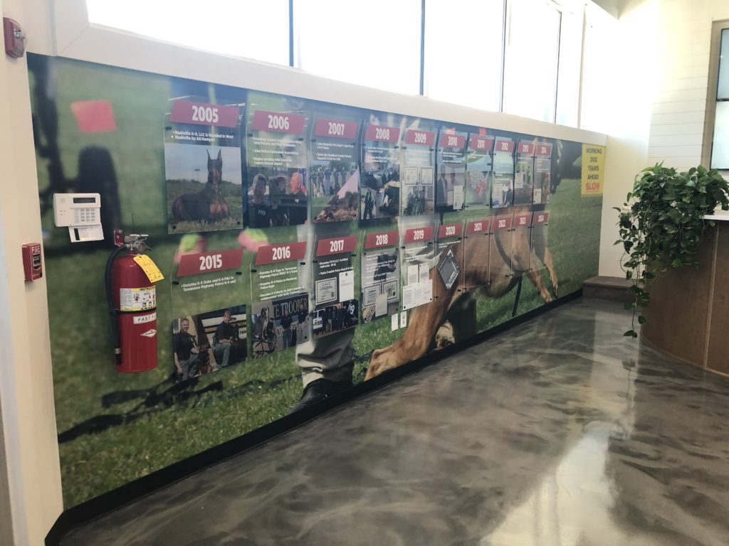 Timeline Display for Nashville K-9 by 12-Point SignWorks Timeline Display for Nashville K-9 by 12-Point SignWorks