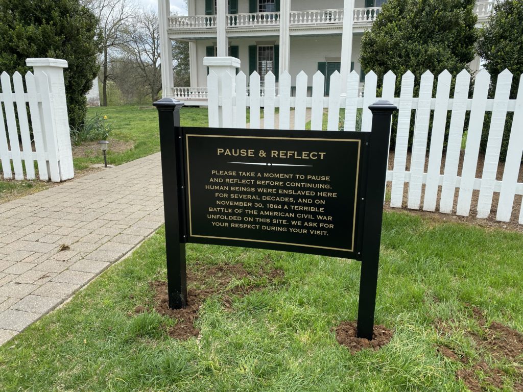 Updated Custom Wayfinding Signage for Battle of Franklin Trust installed by 12-Point SignWorks Updated Custom Wayfinding Signage for Battle of Franklin Trust installed by 12-Point SignWorks