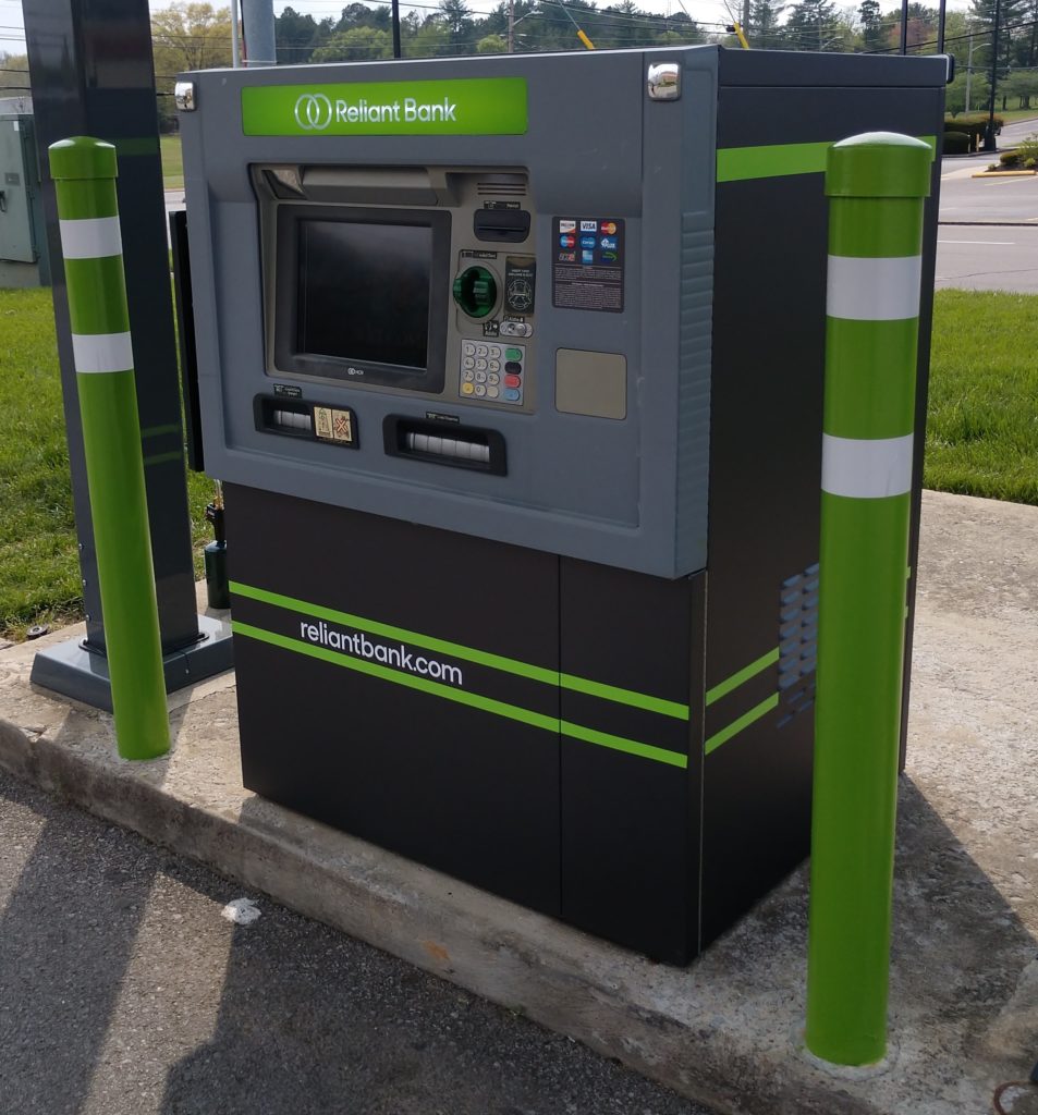 Experiential Branding of ATMs for Reliant Bank installed by 12-Point SignWorks Experiential Branding of ATMs for Reliant Bank installed by 12-Point SignWorks