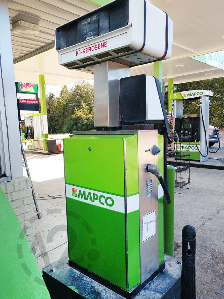 Custom branded facility graphics for MAPCO installed by 12-Point SignWorks.