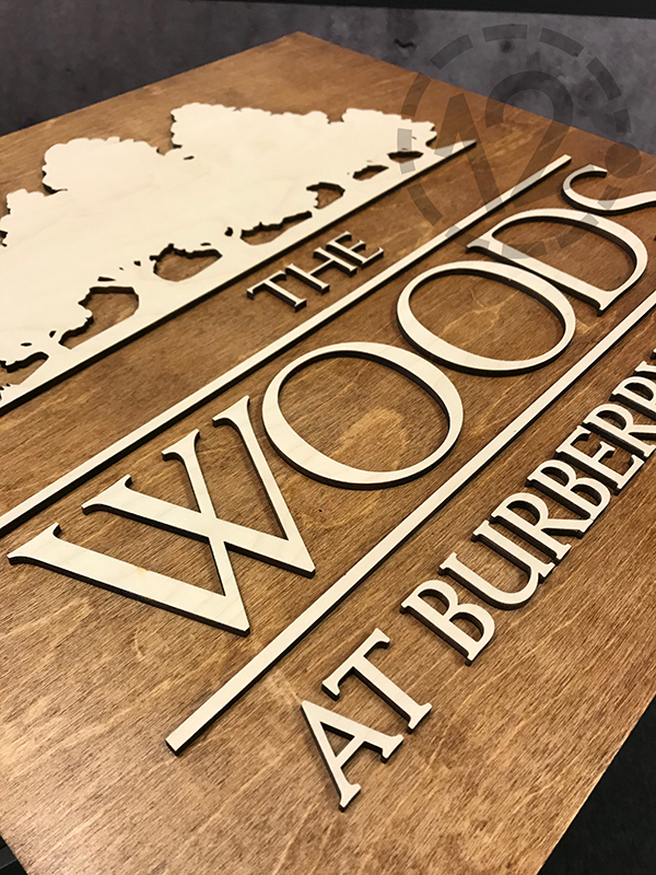 Dimensional wood sign for The Jones Company. 12-Point SignWorks - Franklin, TN