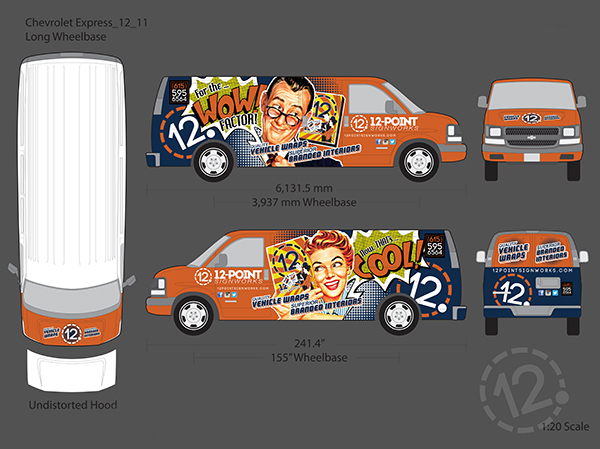 Design proof for the 12-Point SignWorks custom wrap. Franklin, TN