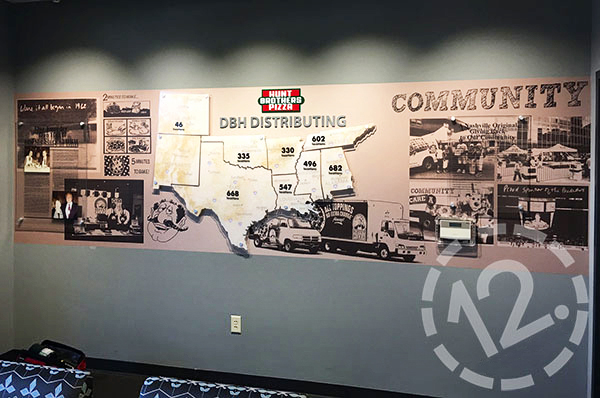 Architectural display for Hunt Brothers Pizza. 12-Point SignWorks - Franklin, TN