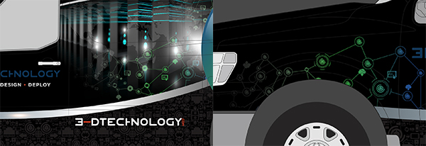 Details in the 3-D Technology Custom Van Wrap. 12-Point SignWorks - Franklin, TN