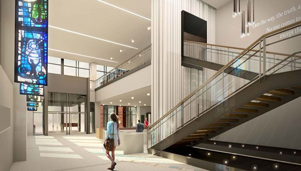 Main Lobby in the new LifeWay Headquarters in Nashville, TN. 12-Point SignWorks - Franklin, TN