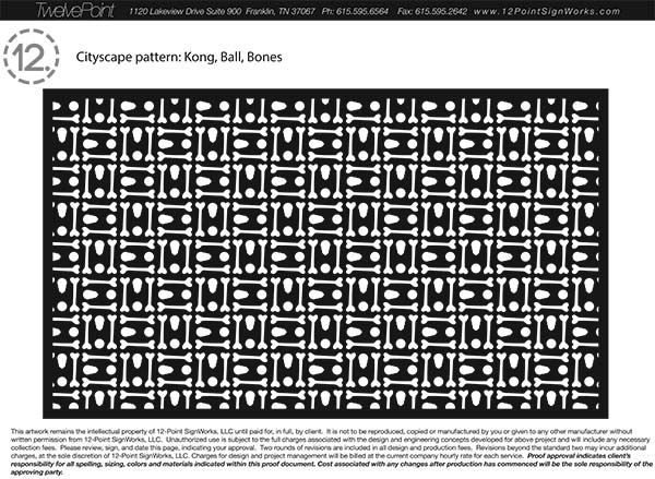 Check out this cute pattern our graphic designer created for the panels. 12-Point SignWorks - Franklin, TN
