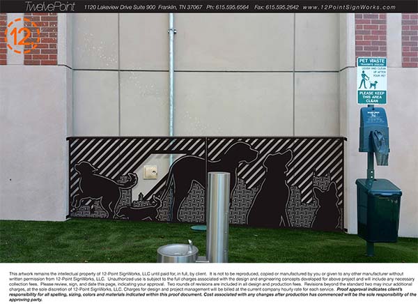 We sent this proof to the Simpson Property Group for approval. 12-Point SignWorks - Franklin, TN