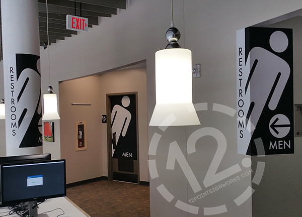 As you can see, attendees could very easily spot the restrooms! 12-Point SignWorks - Franklin, TN