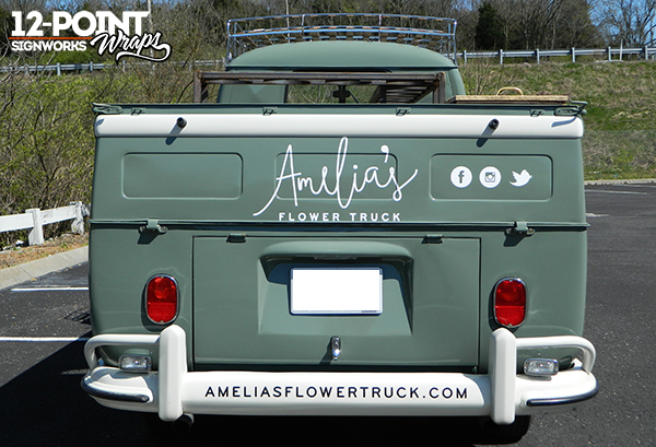 The full coverage wrap on the back of the trailer for The Christie Cookie Co. 12-Point SignWorks