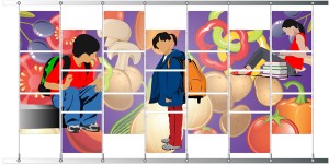 This design shows the student life for younger students just entering middle school.