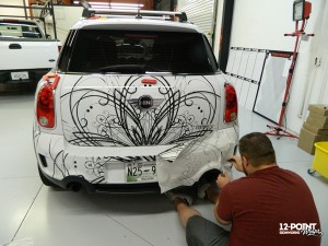 MINI Cooper cut vinyl graphics