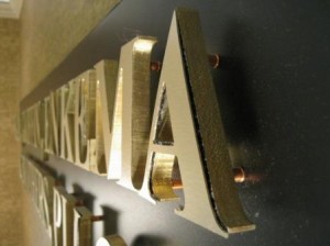 improper installation, Dimensional logo sign
