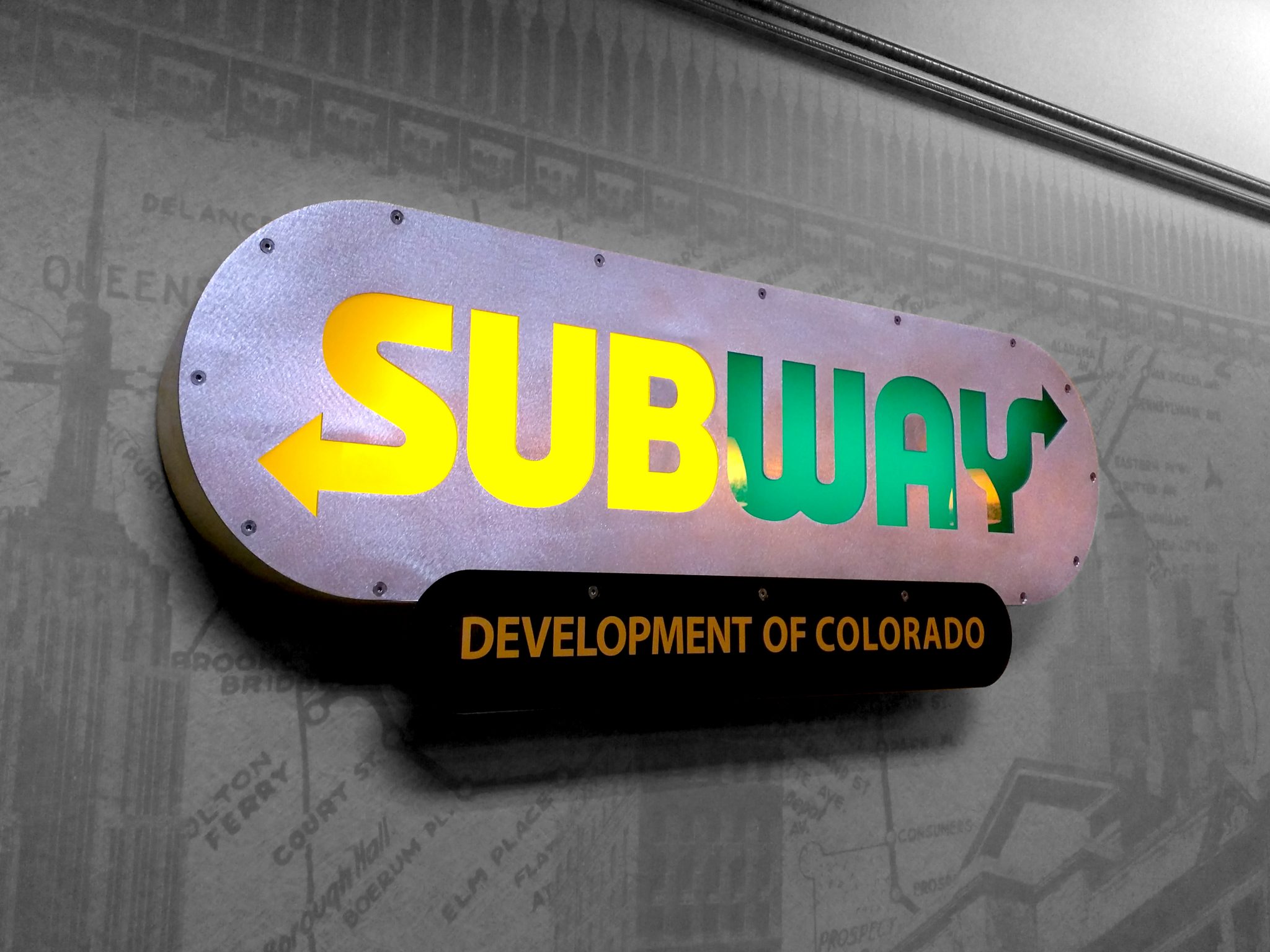 Golden, CO - Lighted LED Illuminated Lobby Sign for Subway | Sign Company News