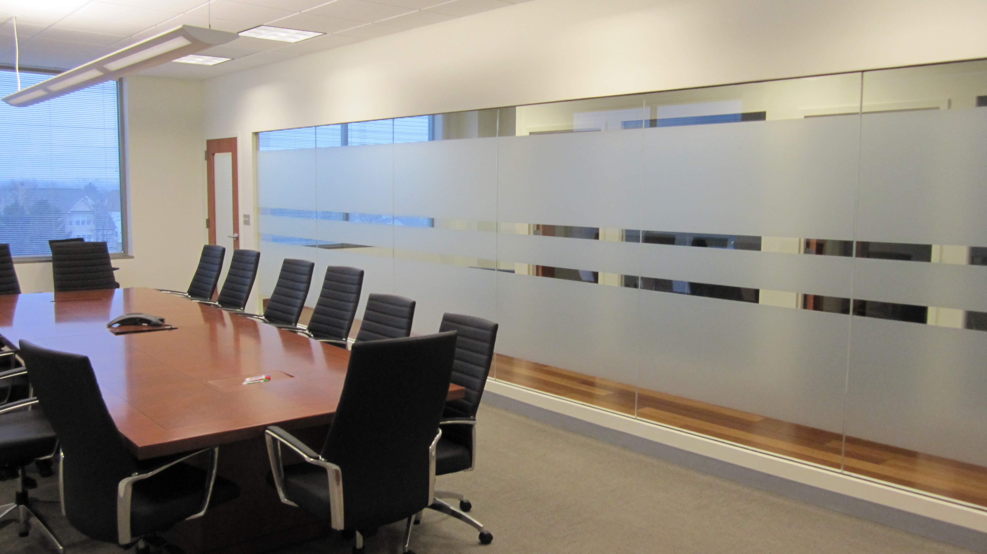 Office Window Tinting in Ashburn VA - Installed Frosted Decorative Films