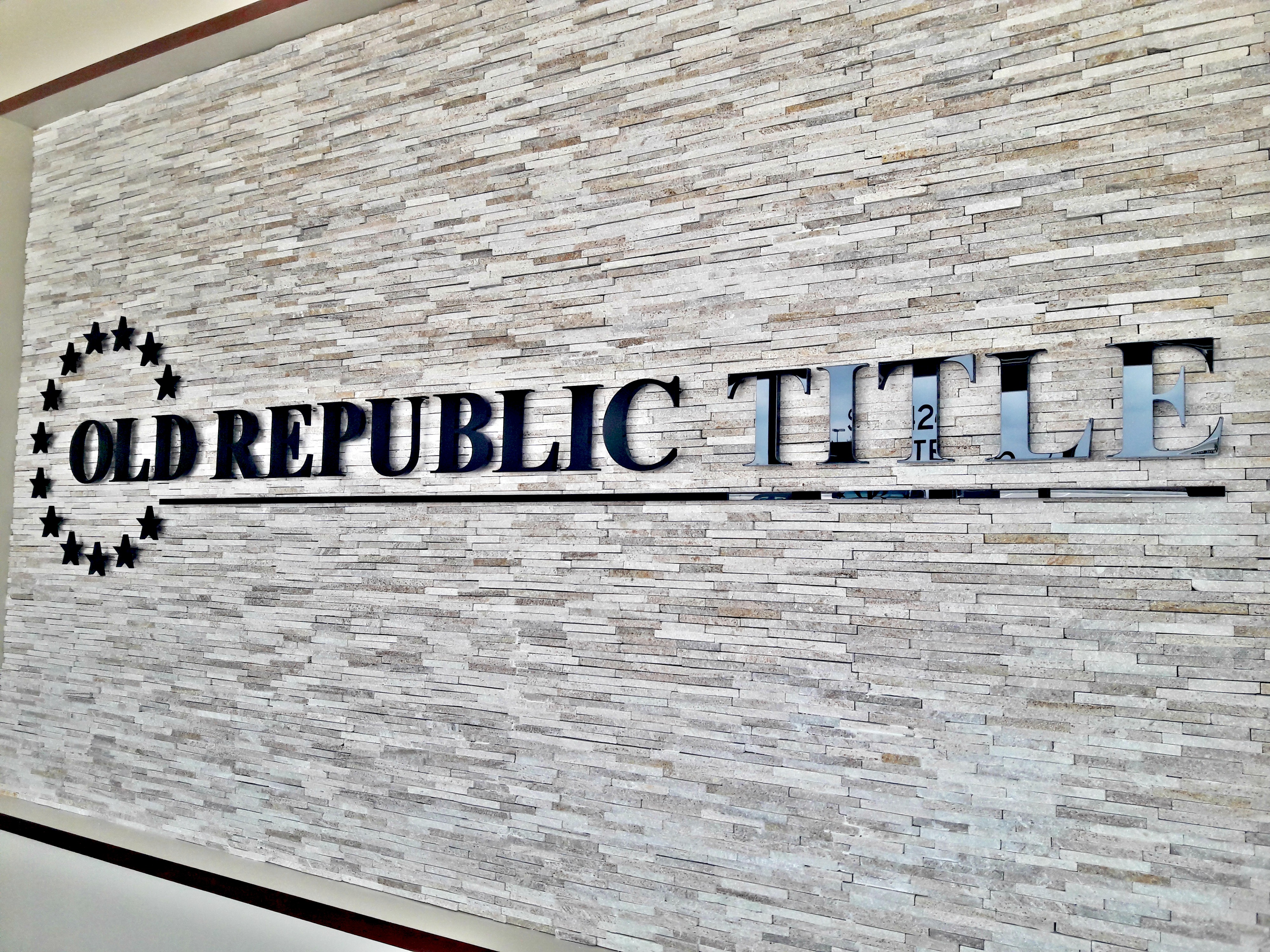 Lobby/Reception Sign Customized for Old Republic Title in Tomball, TX