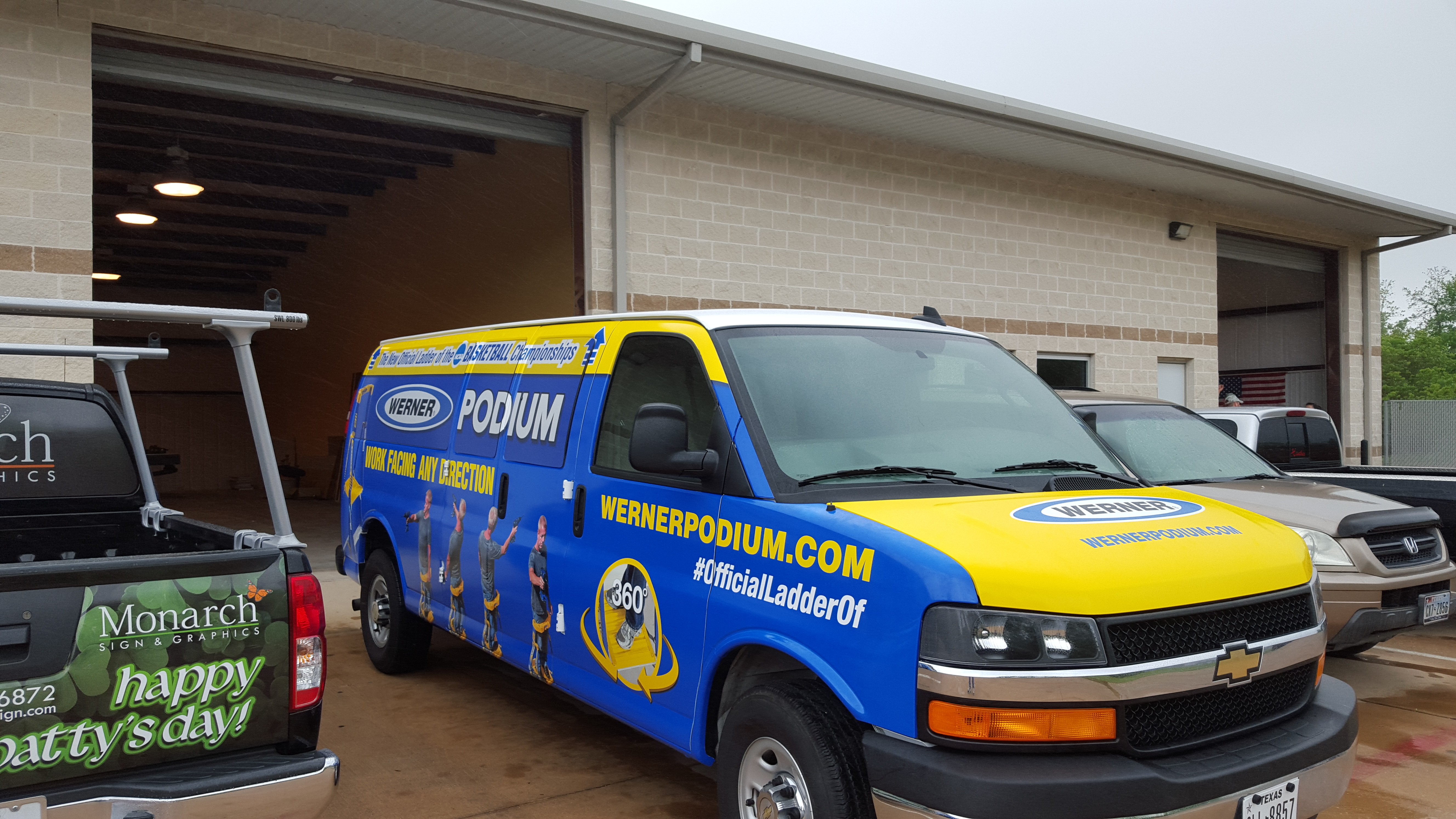 Houston, TX – Custom Fleet Wraps During NCAA Final 4 for Werner Ladder Company