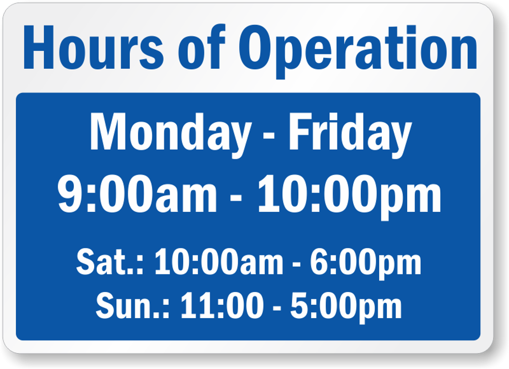 Irmo, SC - LED & Professional Hours of Operation Signs for Local Doctor’s Offices