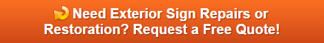 Free quote on exterior signs repairs Plano TX