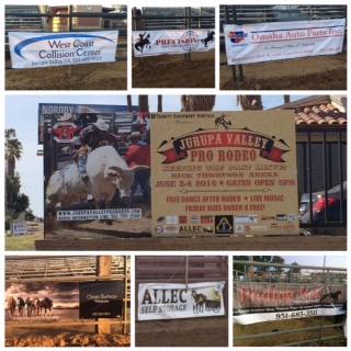 Jurupa Valley, CA – Temporary Signs Promote Popular Event for Jurupa Valley Pro Rodeo