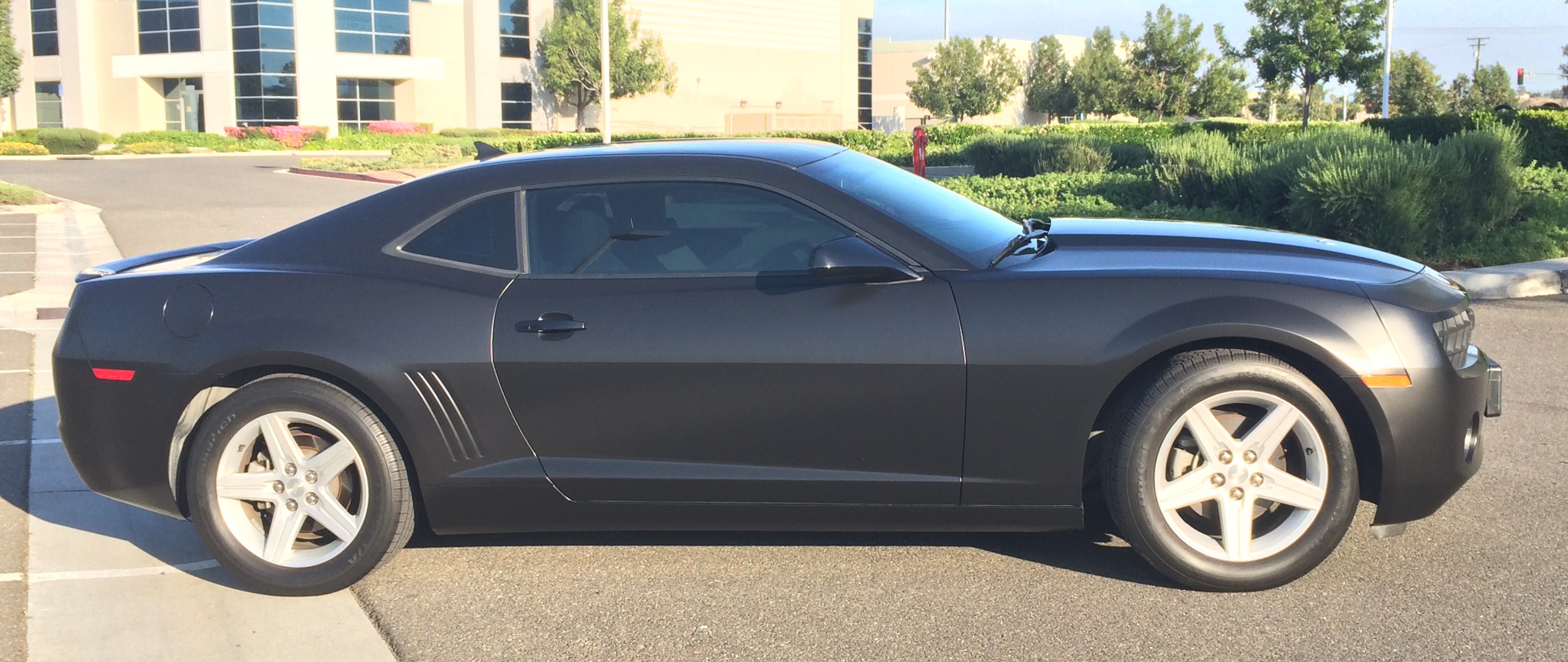 JURUPA VALLEY, CA – Custom Vehicle Wrap on 2012 Chevy Camaro for Shop Owner