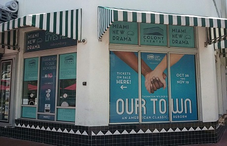 Miami, FL - Perforated Window Graphics for Colony Theater in Miami.