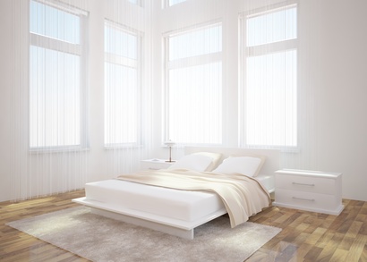 white bedroom design in the home