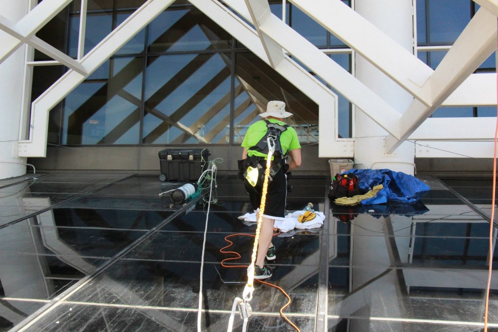 Outside on skylight 1