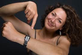 lady with watch