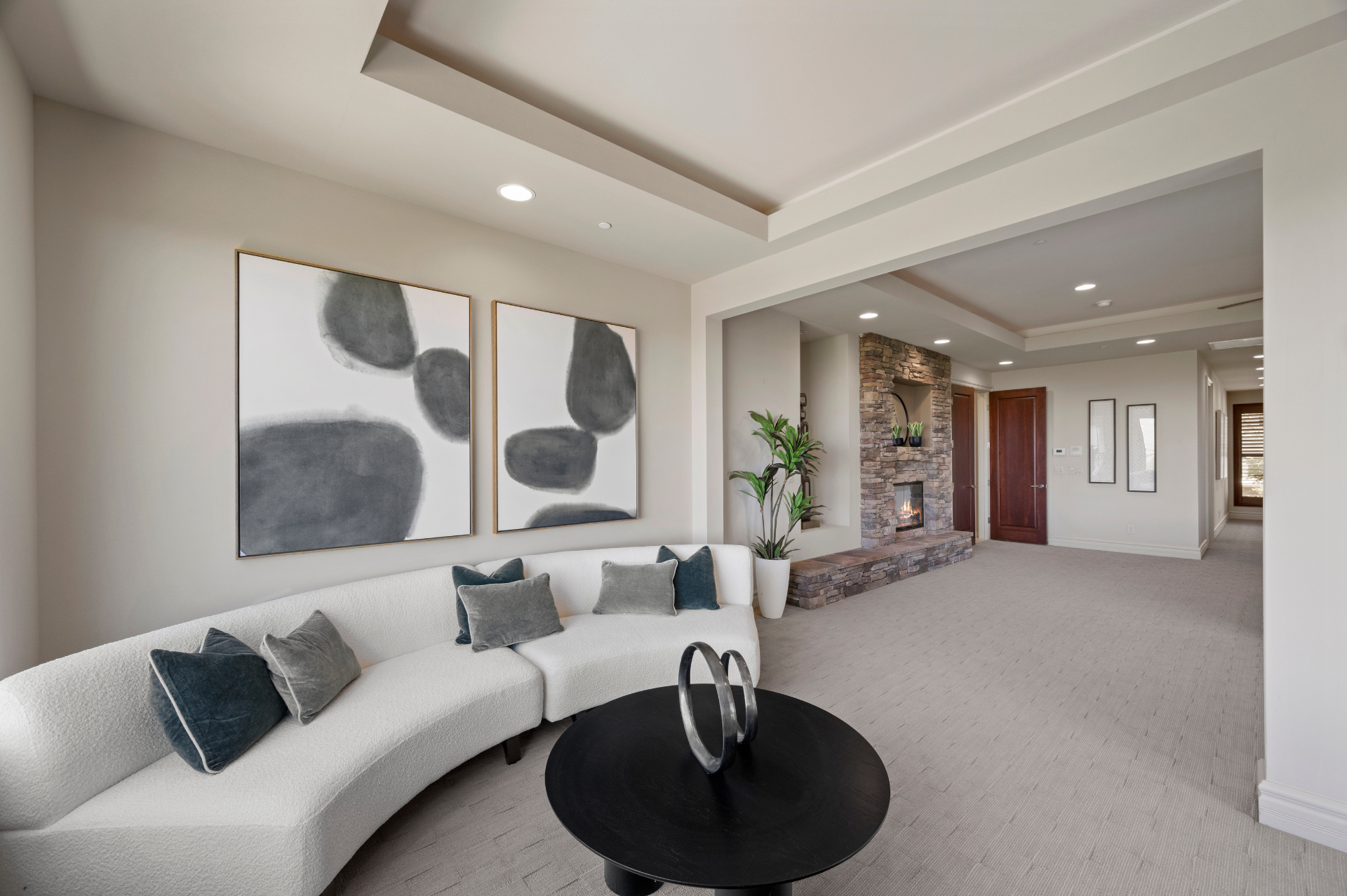 Henderson, NV - Local Home Staging Business Stages Unique Family Room Layouts