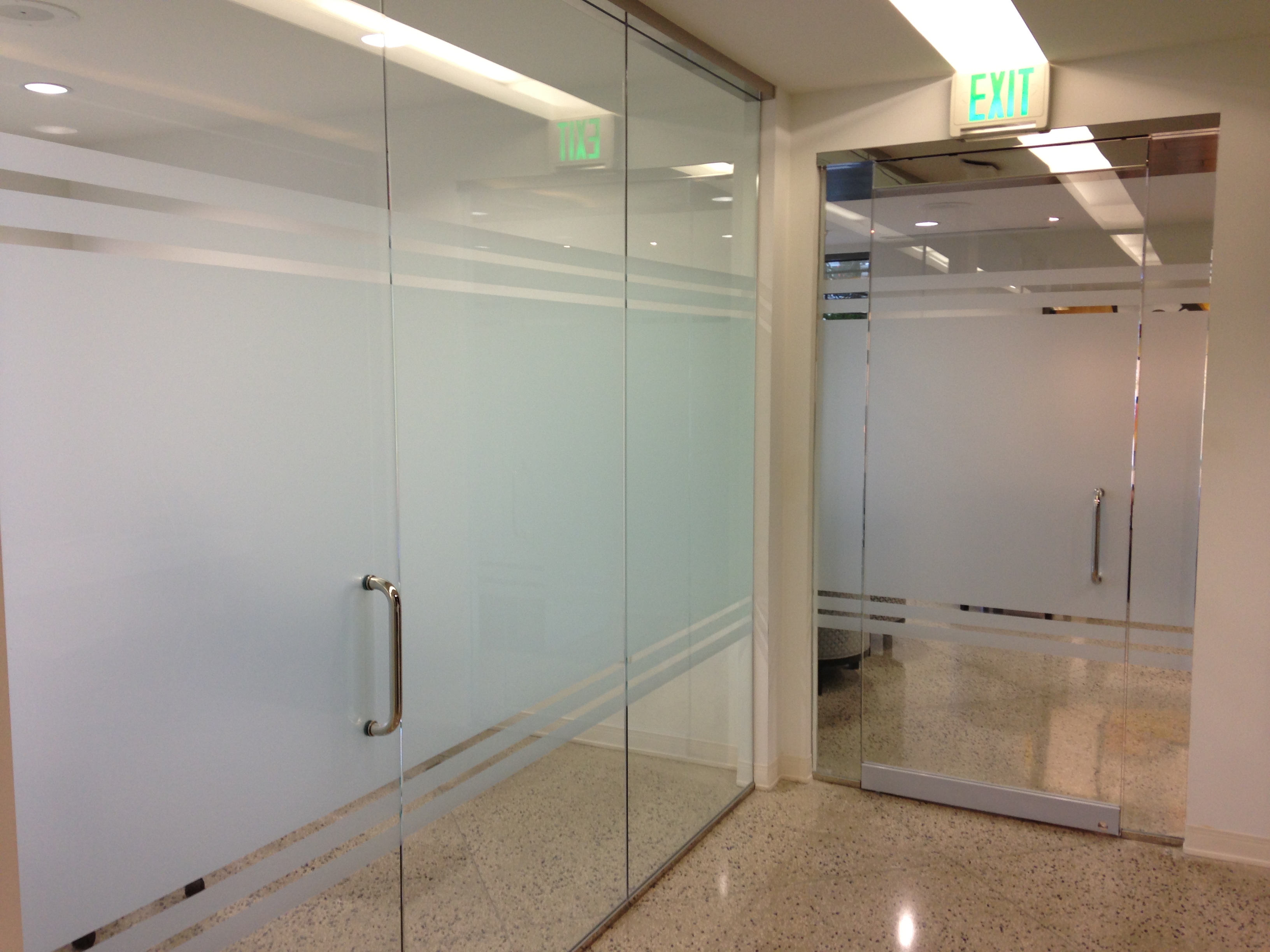 Frost film with cut-out design