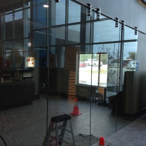 Before Frosted Window Film in Rockwall, TX