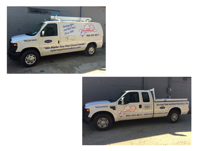 Fleet Vehicle Graphics for Tyler Weathermakers in Tyler, TX