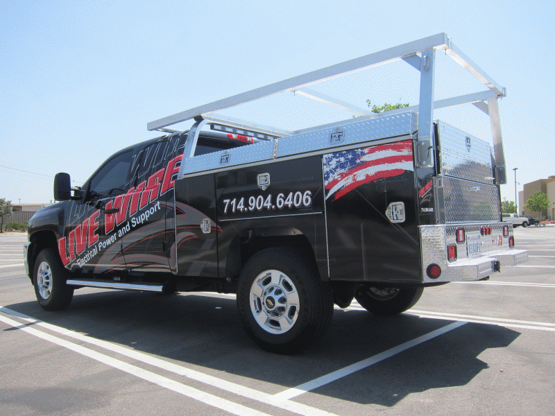 Full Graphic Wrap for Utility Truck in Orange County, CA