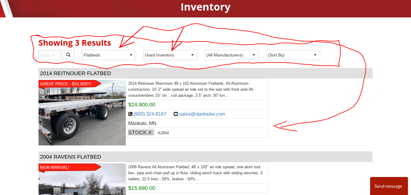 Used Flatbed Semi Trailers MN and ND