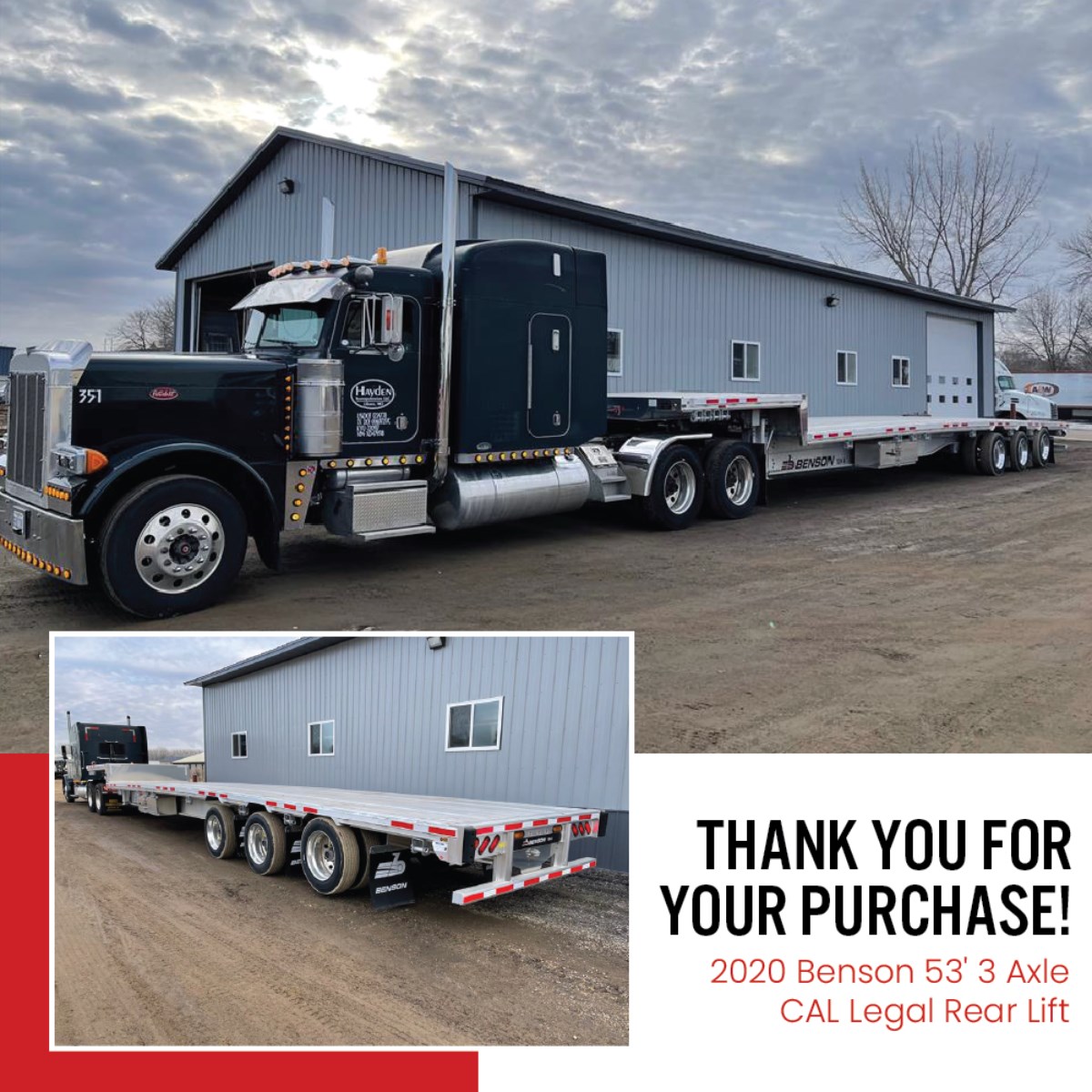 benson drop deck trailer
