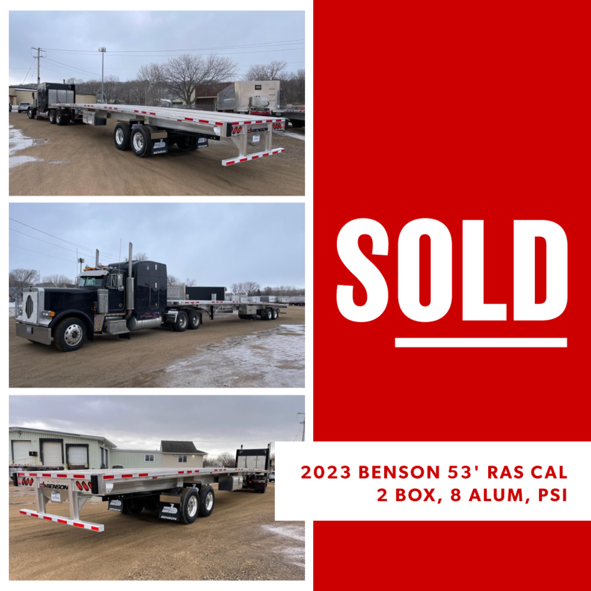 Shop Online New and Pre-Owned Semi Trailers for Sale Like This 2023 Benson 53-ft