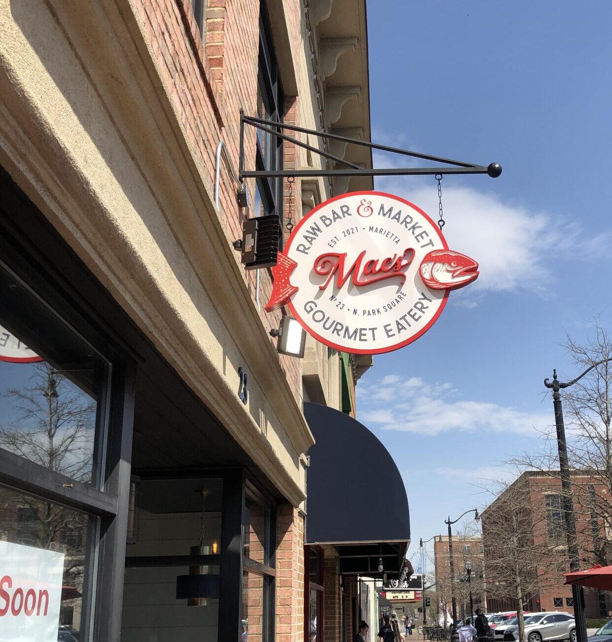 Routed Business Sign