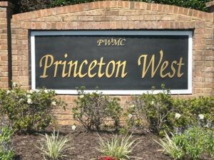 monument sign for Princeton west