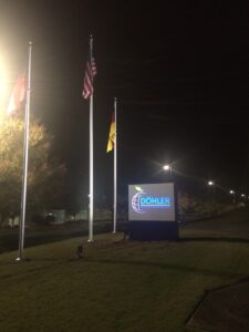 Lighted Monument Business Sign