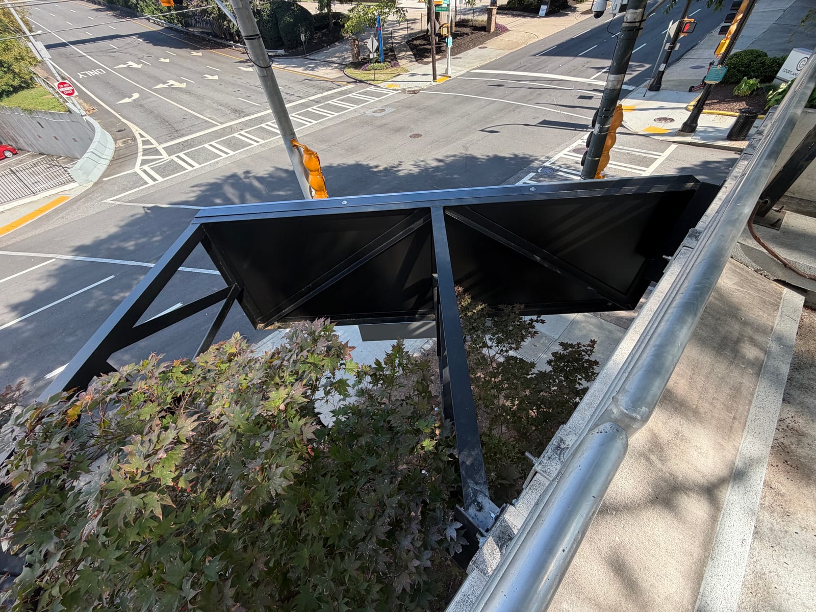 Engineered steel mounting frame holding the new Georgia Department of Labor wall sign