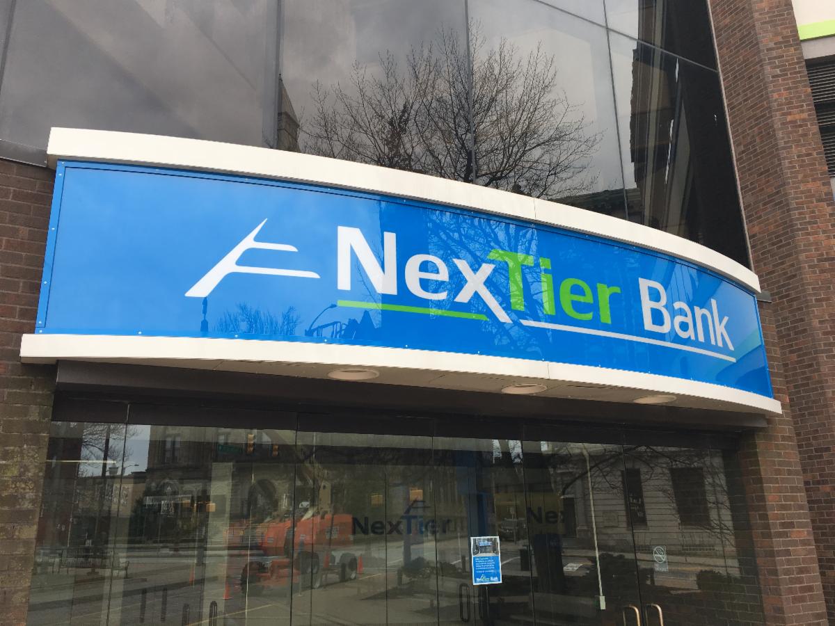 Butler PA - Exterior Branding Building Signs Help the NexTier Center Shine!